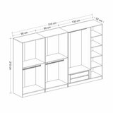 Hanah home Ormar Kale Plus 315x210x52cm Sivi | Eponuda.ba