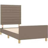  Okvir za krevet s uzglavljem smeđesivi 100x200 cm od tkanine | shoptok.hr