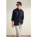 Trendyol Limited Edition Men's Navy Blue Gabardine Casual Fit Limited Edition Shirt Jacket
