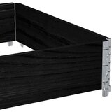 vidaXL Vrtno korito črno 120x80 cm trdna borovina | Shoptok.si