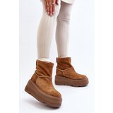 Zazoo Leather Women's Boots on Chunky Sole Camel 3424 | ePonuda.com