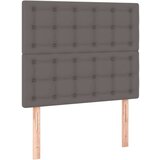 vidaXL Box spring postelja z vzmetnico siv 100x200 cm umetno usnje | Shoptok.si