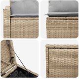  Set sofe 7 pcs Bež i svijetlo siva Poli Rattan i čelik | Eponuda.com