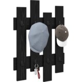 vidaXL Nadwyčajna obešalnik za plašče Črni hrast 60 x 3 x 82 cm | Shoptok.si