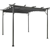 vidaXL pergola s pomičnim krovom antracit 3 x 3 m čelična 180 g/m² Cijene
