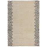Flair Rugs Siva/kremno bela ročno tkana preproga iz mešanice volne 160x230 cm Minerals Border – Cene