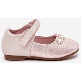 EVENTO Children's Ballet Flats With Velcro And Flowers Pink Nikione | Shoptok.si
