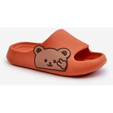 Kesi Lightweight foam slippers with teddy bear, Orange Relif cene