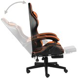  Igraća stolica s osloncem za noge crno-narančasta umjetna koža | shoptok.hr