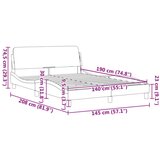  Posteljni okvir z vzglavjem rjav 140x190 cm umetno usnje | Shoptok.si