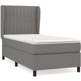  Box spring postelja z vzmetnico temno siva 80x200 cm blago, (20898934) | Shoptok.si