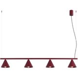 Sollux Lighting Lestenec NOX 4L burgund, (5000352277) | Shoptok.si