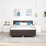  Krevet s opruga kutije Tamno smeđa 160 x 200 cm tkanina | shoptok.hr