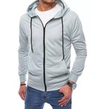 DStreet Men's zipped hoodie light gray BX5172 Cene