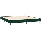 Box Spring krevet s madracem i LED tamno zeleni 180x220 cm baršun | shoptok.hr