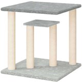 vidaXL Mačji praskalnik s ploščadjo svetlo siv 50 cm | Shoptok.si