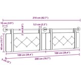  Smeđa Zidne 2 pcs Smeđa 200 x 5 x 40 cm Drvena ploča - Smeđa 200 cm bez LED | shoptok.hr