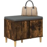  Klupa za hodnik s jastukom Dimljeni hrast 60 x 38 x 46 cm | shoptok.hr