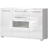 Jela KOMODA RADDA PIANO K150V-3KS1F/PN Z OSVETLITVIJO - BELA | Shoptok.si