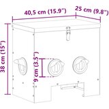  Hranilica za piliće Crna 40,5 x 25 x 38 cm Hladno valjani čelik | shoptok.hr
