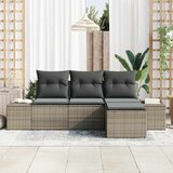  Sjedeća garnitura za vrt 4 kom. Siva poliratan 55 x 55 x 37 cm | shoptok.hr