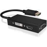 Icybox DisplayPort adapter [1x moški konektor DisplayPort - 1x DVI\, ženski konektor VGA\, ženski konektor HDMI] IB-AC1031, (20540945) | Shoptok.si