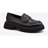 VINCEZA Black Flanila Women's Loafers with Strap | ePonuda.com