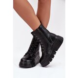 VINCEZA Suede Boots Workery on Massive Platform Wedge Heel Black Lavica | shoptok.hr