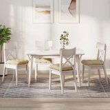 vidaXL Sedežne blazine 4 pcs krema 40 x 40 x 12 cm blago | Shoptok.si