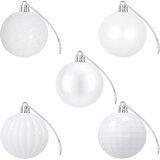  Set božićnih kuglica 75 kom. Bijela 6 cm Polistiren | shoptok.hr