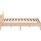  Okvir kreveta s uzglavljem 200 x 200 cm od masivne borovine | shoptok.hr