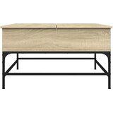  Stolić za kavu boja hrasta sonome 80x80x45 cm od drva i metala | shoptok.hr