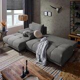 Hom`in KOTNA SEDEŽNA GARNITURA, šenilja modra, rjava | Shoptok.si