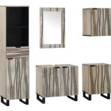vidaXL Set namještaja za kupaonicu 5 pcs Orah smeđa 38 x 33 x 160 cm | shoptok.hr