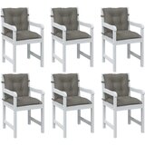vidaXL Jastuci za stolice 6 kom prošarano tamnosiva 120x50x7cm tkanina | shoptok.hr