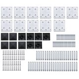  Set panela za ogradu WPC 1657 x (105 - 186) cm crni | shoptok.hr