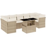 Maison Chic Seti vrtnega pohištva - Vrtna garnitura - Vrtni pohištvo set 8-delna z blazinami bež poli ratan, (21799346) | Shoptok.si