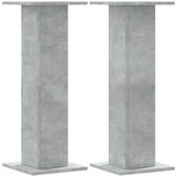 vidaXL Stojalo za zvočnike 2 kosa betonsko sivo 30x30x80 cm inž. les | Shoptok.si