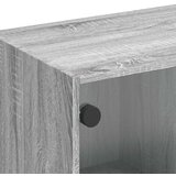 TV omarica s steklenimi vrati siva sonoma 102x37x42 cm | Shoptok.si