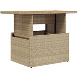  Vrtni stol bež 100x55x73 cm od poliratana i drva bagrema | shoptok.hr