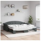 vidaXL Dnevni krevet na razvlačenje tamnosivi 90 x 190 cm od tkanine | shoptok.hr