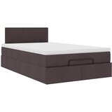 vidaXL Otomanski posteljni okvir z vzmetnico rjav 120x190 cm blago, (21611410) | Shoptok.si