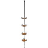 Wenko 24756100-Ugaona polica DOLCEDO 31x20 cm nerđajući čelik/crna/braon | Eponuda.com