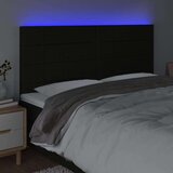  Posteljno vzglavje črno 200x5x118/128 cm blago, (20794200) | Shoptok.si