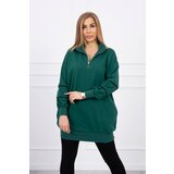 Kesi Sweatshirt with zip and pockets green Cijene