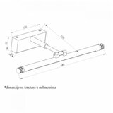 Vesta 497 ZIDNA LAMPA LED 9W 3000K CRNA/ZLATO