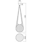  Redo 01-1974 - LED luster na sajli ALLURIA 1xE27/10W/230V prečnika 40 cm | Eponuda.com