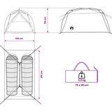  Tunelski šator Plava 2 osobe 185T Poliester s PU premazom - Plava Za 2 osobe | shoptok.hr