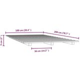  Za krevet crni 100 x 200 cm od masivne borovine | shoptok.hr