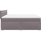  s oprugama i madracem sivi 200x200 cm od umjetne kože | shoptok.hr